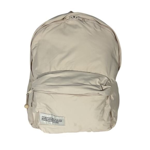 Pangaia Sleek Sand Nylon Padded Backpack